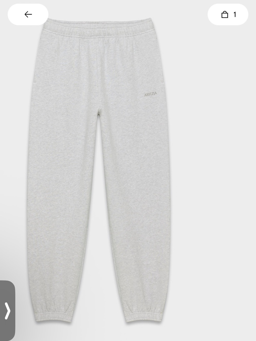 Aritzia cozy sweat fleece mega jogger size Large TALL heather gray